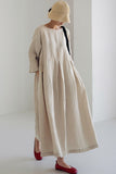 Robe Longue en Lin | 100 % Lin | Élégance Minimaliste & Confort Naturel