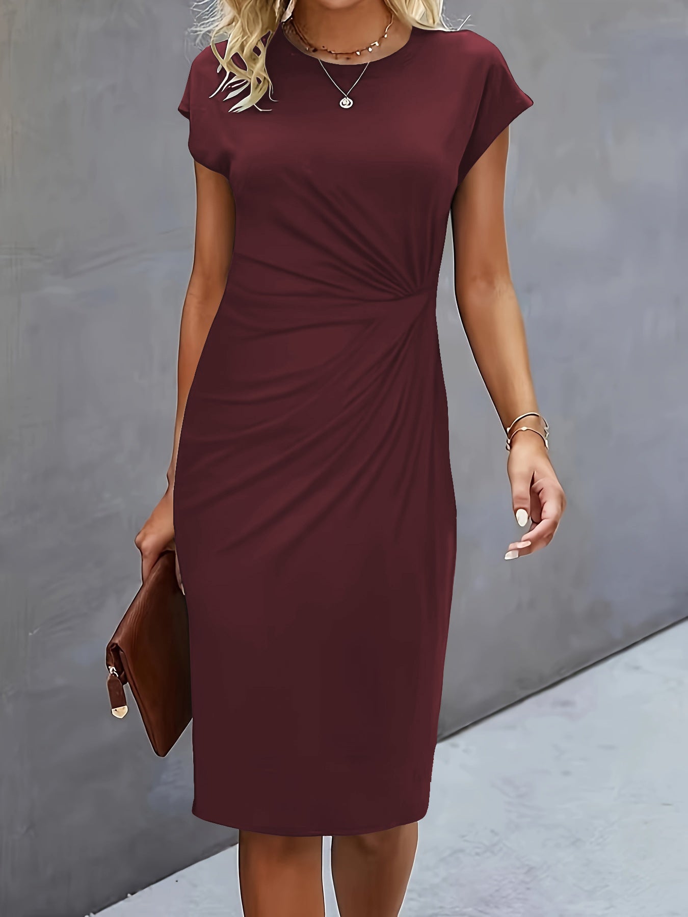 Robe Midi Froncée Élégante | Chic | Flatteuse & Intemporelle