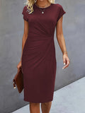 Robe Midi Froncée Élégante | Chic | Flatteuse & Intemporelle