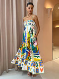 Robe Midi à Imprimé Artistique | Vibrante | Élégante et Unique