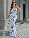 Robe Longue Florale | Style Estival Élégant | Parfait pour les Fêtes au Jardin