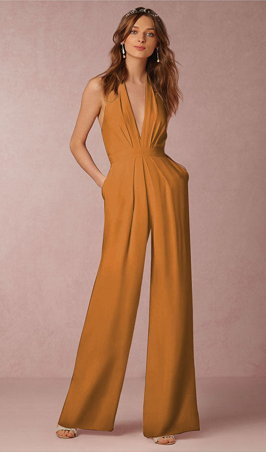 Combinaison Col Halter | Élégante | Fluide et Sophistiquée