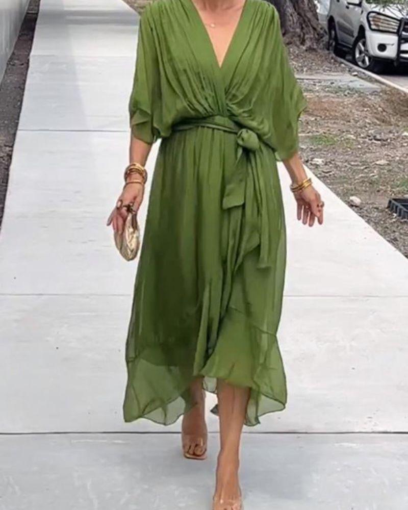 Robe Midi Ceinturée | Élégance Sans Effort | Look Chic au Quotidien