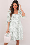 Robe à Fleurs Manches Bouffantes | Coton Léger | Charme Estival Décontracté