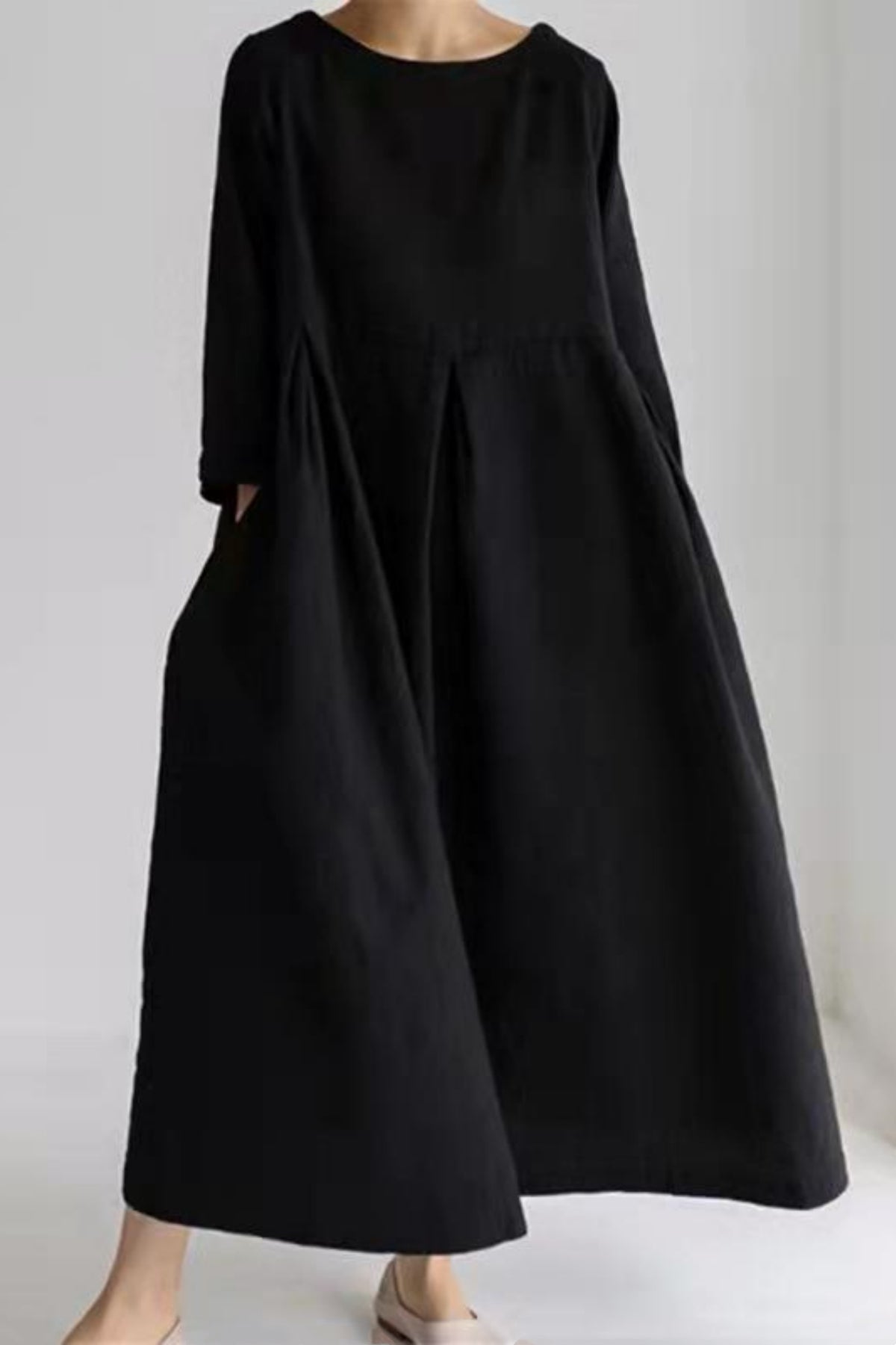 Robe Longue en Lin | 100 % Lin | Élégance Minimaliste & Confort Naturel