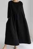 Robe Longue en Lin | 100 % Lin | Élégance Minimaliste & Confort Naturel
