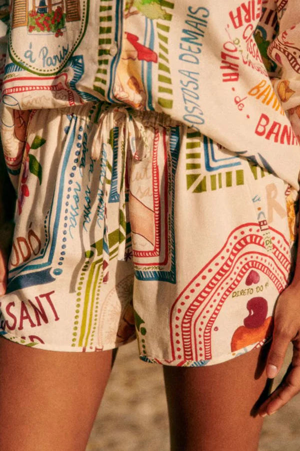 Chemise Oversize Imprimée | Graphismes Colorés | Légère et Décontractée