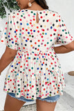 Robe Babydoll à Pois | Beige | Colorée & Confortable pour Tailles Plus