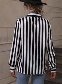 Chemise Rayée Boutonnée | Classique | Élégante et Polyvalente