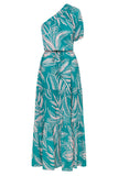 Robe Longue Asymétrique Tropicale | Imprimé Exotique | Glamour Estival Décontracté