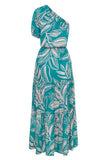 Robe Longue Asymétrique Tropicale | Imprimé Exotique | Glamour Estival Décontracté