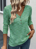 Top Henley Côtelé à Manches Longues | Décontracté | Doux & Stylé