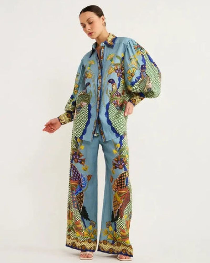 Ensemble Imprimé Paon | Audacieux et Artistique | Parfait pour un Look Tendance ou les Vacances