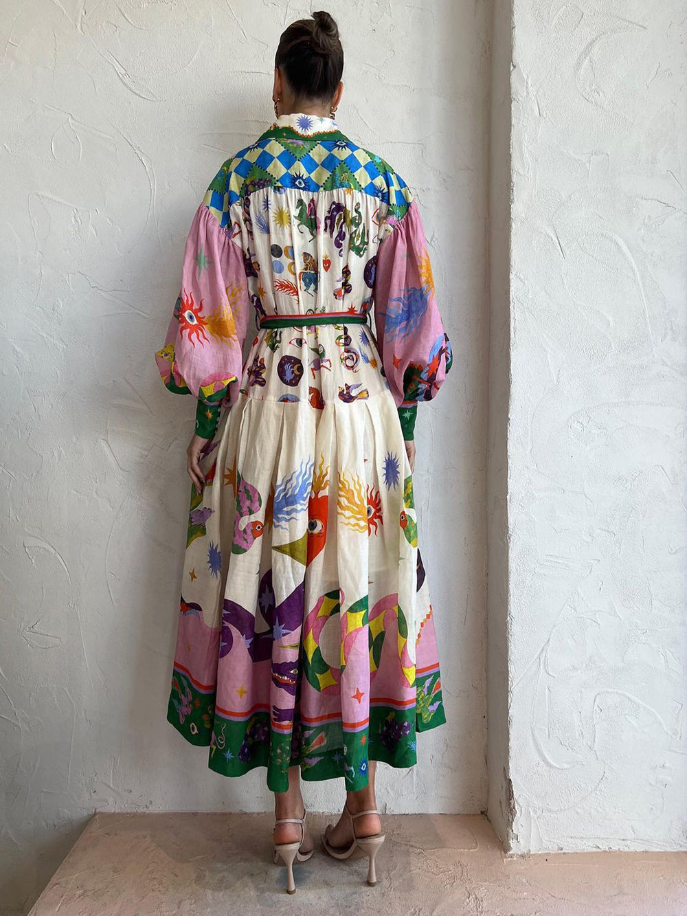 Robe Chemise Longue | Imprimé Artistique | Audacieuse, Créative et Unique