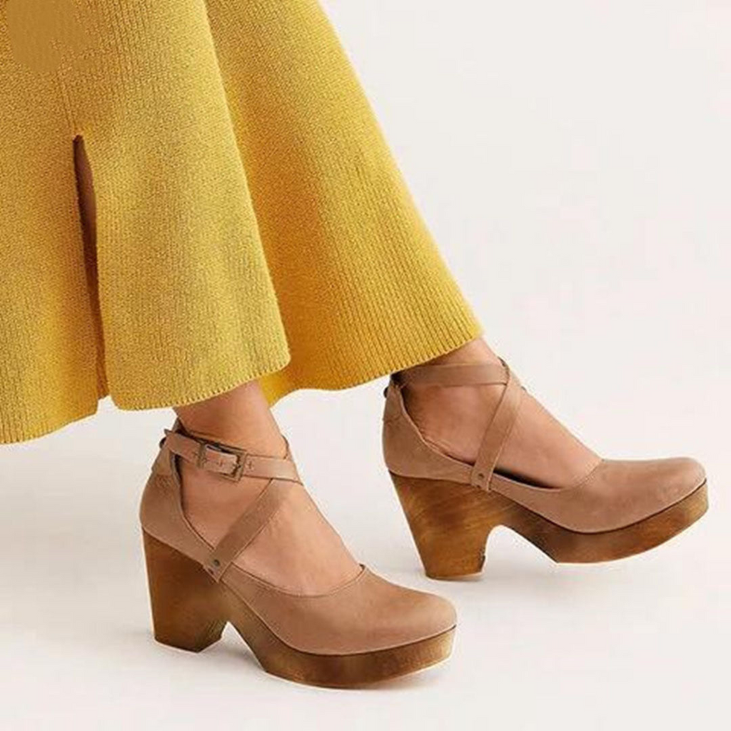 Chaussures Compensées à Bride | Vintage | Chic & Confortables