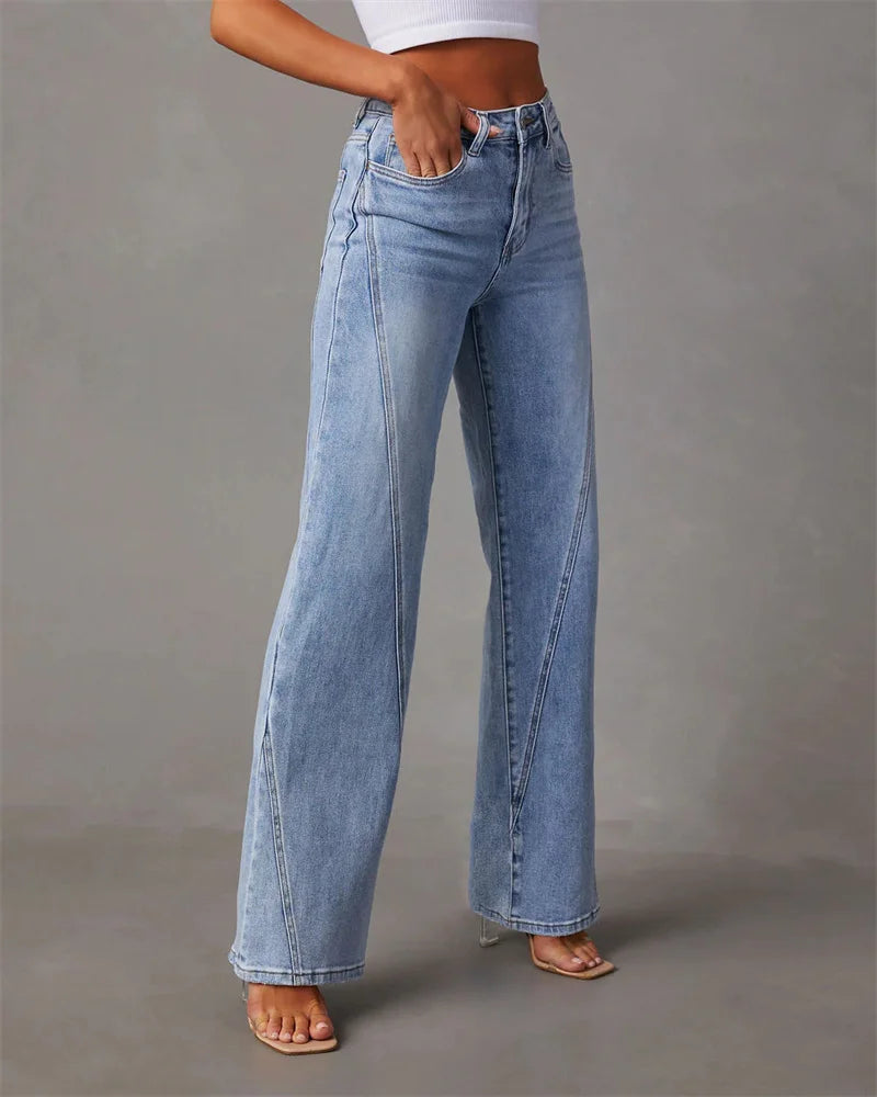 Jean Large Taille Moyenne | Coupe Flatteuse | Confort Quotidien
