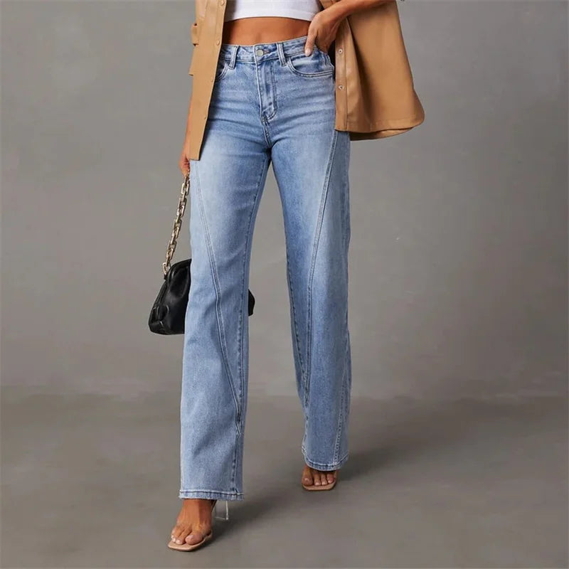 Jean Large Taille Moyenne | Coupe Flatteuse | Confort Quotidien