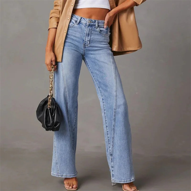 Jean Large Taille Moyenne | Coupe Flatteuse | Confort Quotidien