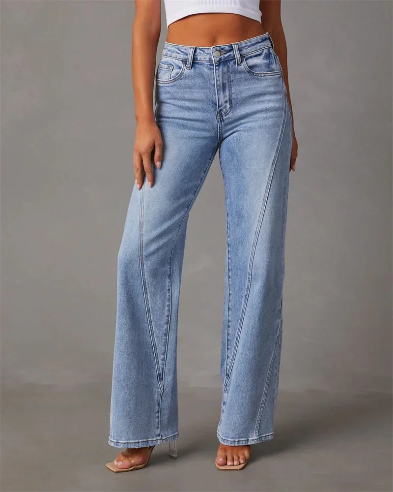 Jean Large Taille Moyenne | Coupe Flatteuse | Confort Quotidien
