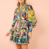 Robe Mini Bohème | Audacieuse & Colorée | Une Œuvre d’Art à Porter