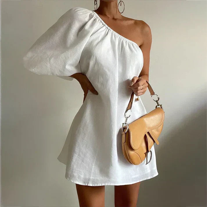 Robe Asymétrique en Lin | Minimaliste | Légère et Élégante