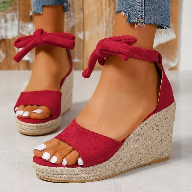 Sandales Compensées en Espadrille | Élégantes | Stylées & Confortables