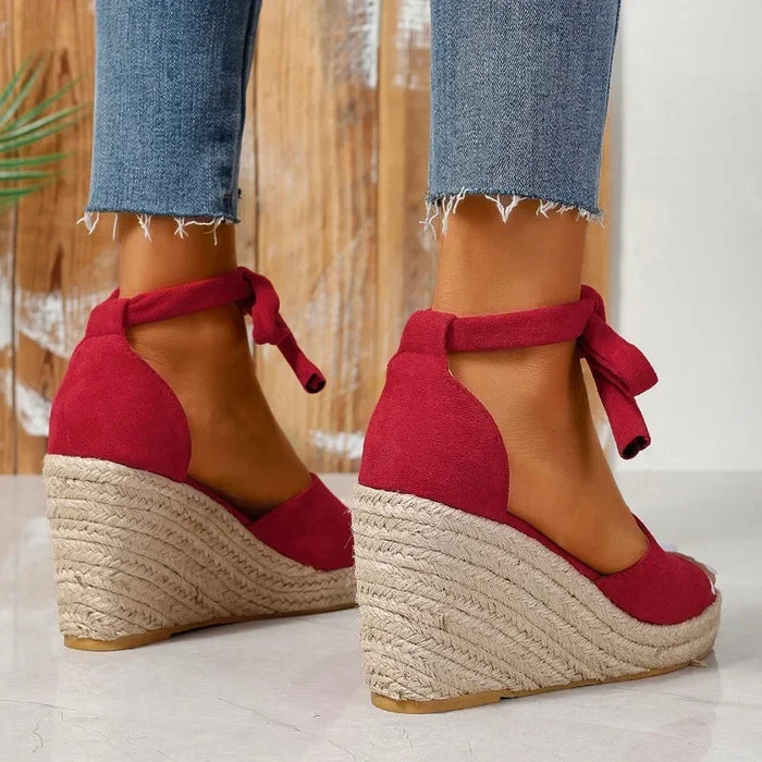 Sandales Compensées en Espadrille | Élégantes | Stylées & Confortables