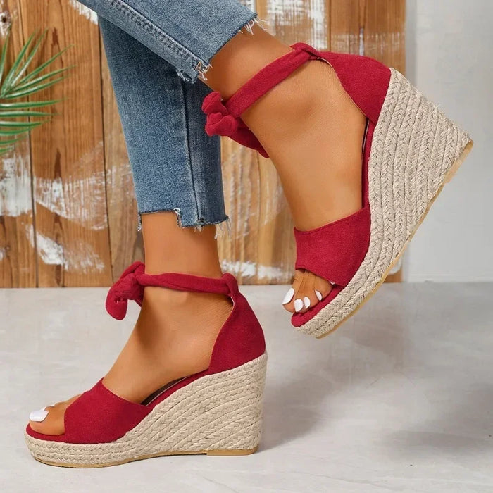 Sandales Compensées en Espadrille | Élégantes | Stylées & Confortables