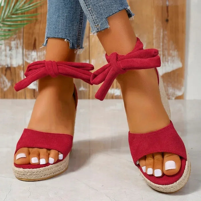 Sandales Compensées en Espadrille | Élégantes | Stylées & Confortables