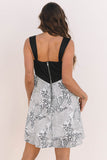 Robe Courte à Empiècement Paisley | Coton Mélangé | Bohème et Féminine