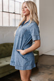 Robe Chemise en Jean | Bleu Beau | Décontractée & Tendance