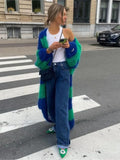 Robe Longue en Maille Rayée | Confortable | Audacieuse et Colorée