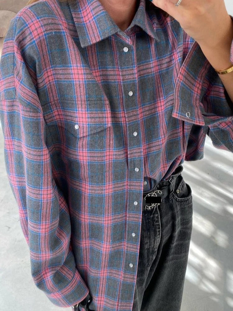 Chemise Oversize à Carreaux | Décontractée et Tendance | Parfaite pour Superposer