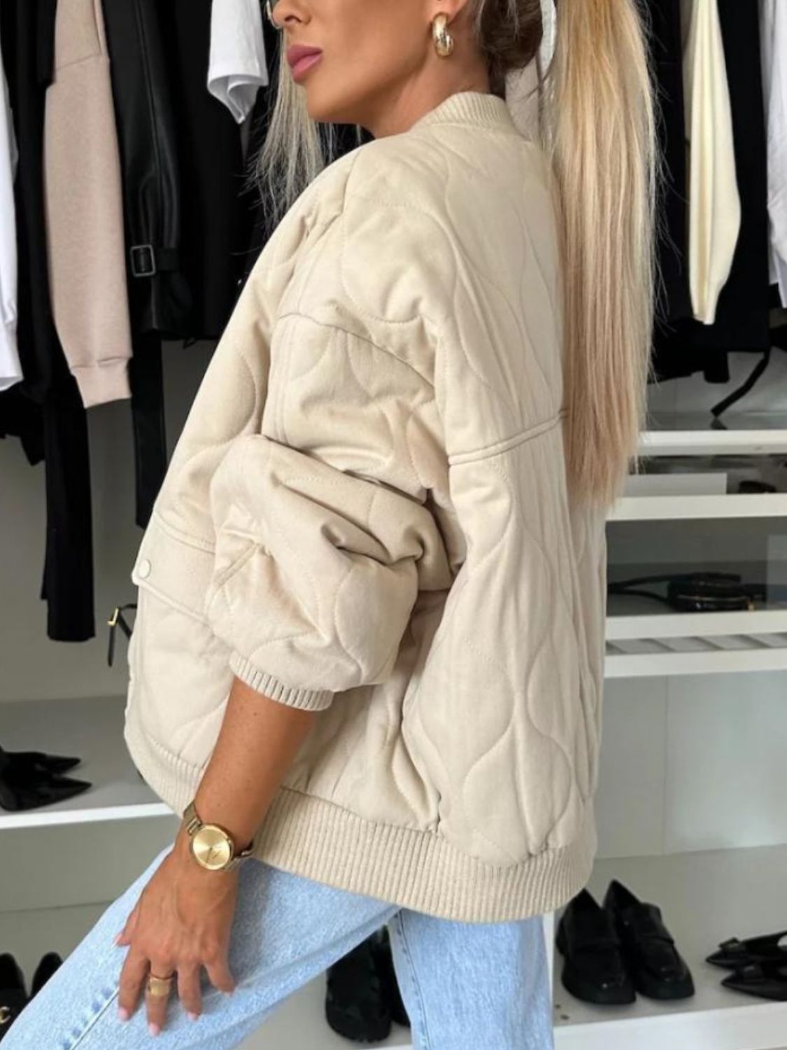 Blouson Bomber Matelassé | Confort & Tendance | Style Urbain Décontracté