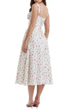 Robe Midi à Corset Fleurie | Romantique et Féminine | Parfaite pour les Garden Parties et Brunchs