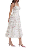 Robe Midi à Corset Fleurie | Romantique et Féminine | Parfaite pour les Garden Parties et Brunchs