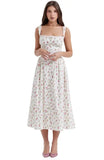 Robe Midi à Corset Fleurie | Romantique et Féminine | Parfaite pour les Garden Parties et Brunchs