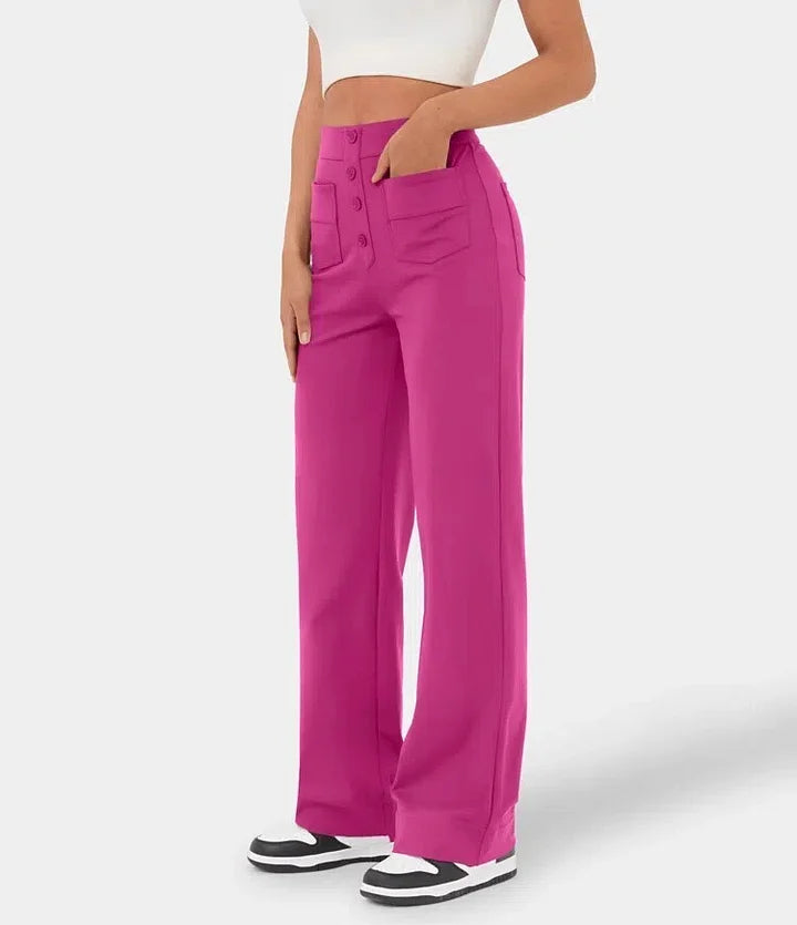 Pantalon Taille Haute | Stretch & Élégant | Casual Chic Moderne
