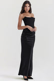 Robe Longue Satinée Bustier | Élégante et Chic | Parfaite pour Mariages et Événements Formels