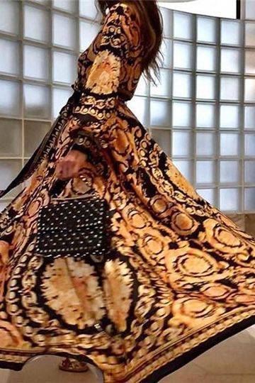 Robe Longue Imprimé Baroque | Élégante & Audacieuse | Parfaite pour les Soirées d'Été et les Occasions Spéciales