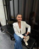 Blazer Court Femme | Col Tailleur Structuré | Coupe Épurée | Style Moderne Polyvalent