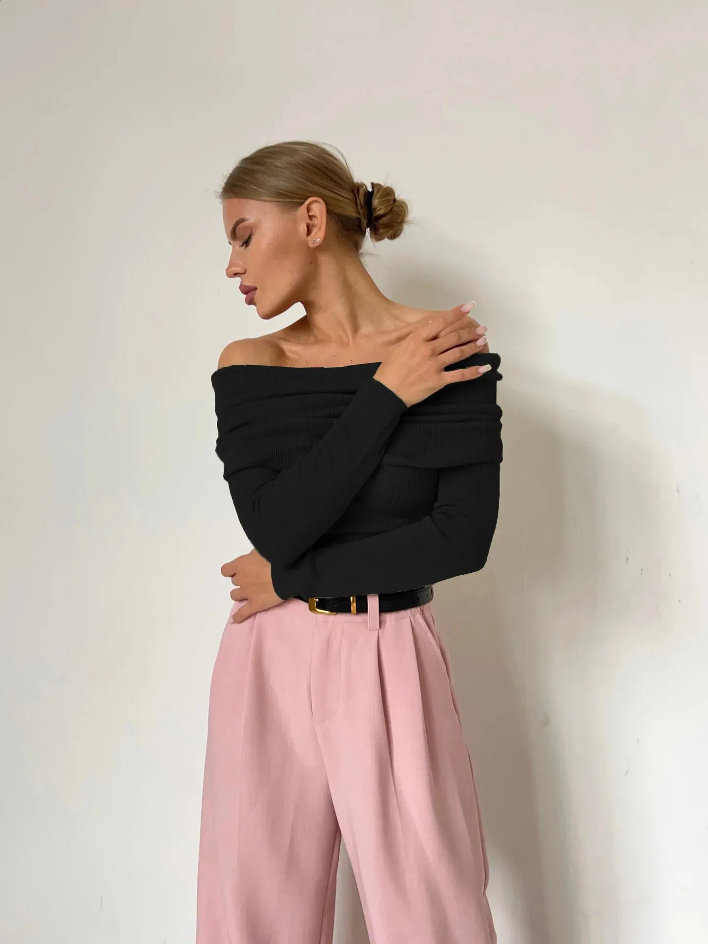 Top en Maille Épaules Dénudées | Élégant | Féminin & Chic