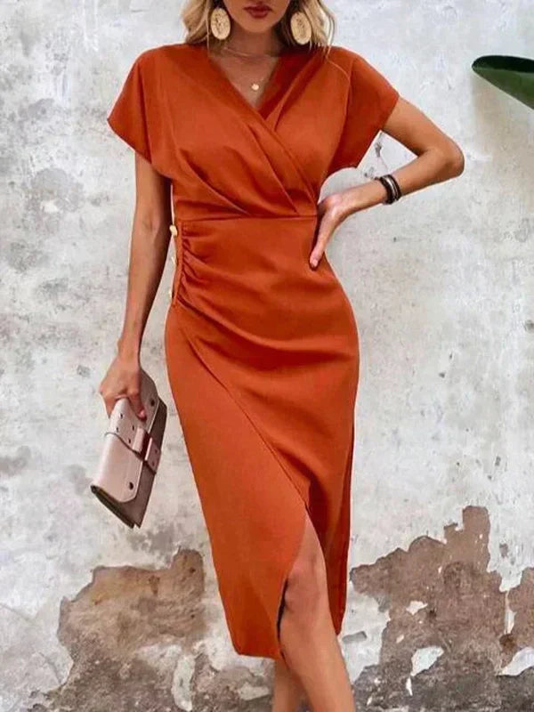 Robe Midi Portefeuille Élégante | Chic & Féminine | Parfaite pour Toutes les Occasions