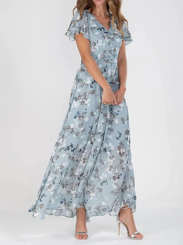 Robe Longue Fleurie | Élan Romantique | Élégance Sans Effort