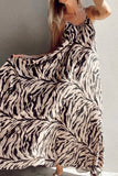 Robe Longue Imprimé Zèbre | Coupe Fluide | Style Audacieux & Léger
