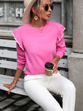 Pull Tricoté à Volants | Doux & Élégant | Féminin et Stylé