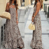 Robe Longue Imprimé Léopard | Audacieuse & Chic | Élégance Estivale Décontractée