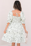 Robe à Fleurs Manches Bouffantes | Coton Léger | Charme Estival Décontracté