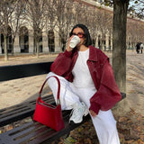Bomber Oversize en Similicuir | Veste Statement | Rétro & Audacieuse