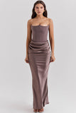 Robe Longue Satinée Bustier | Élégante et Chic | Parfaite pour Mariages et Événements Formels